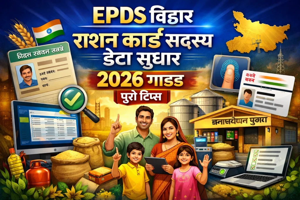 EPDS बिहार राशन कार्ड सदस्य डेटा सुधार 2026 गाइड पूरी टिप्स