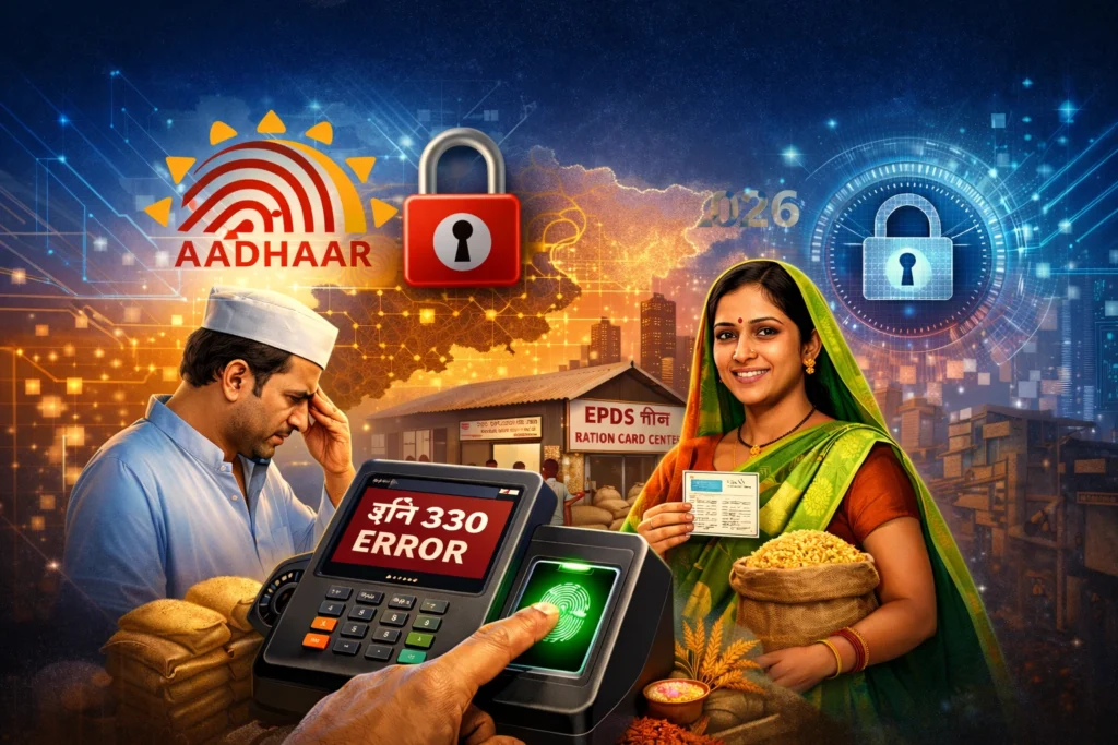 UIDAI त्रुटि 330: EPDS बिहार राशन बायोमेट्रिक लॉक हल 2026!