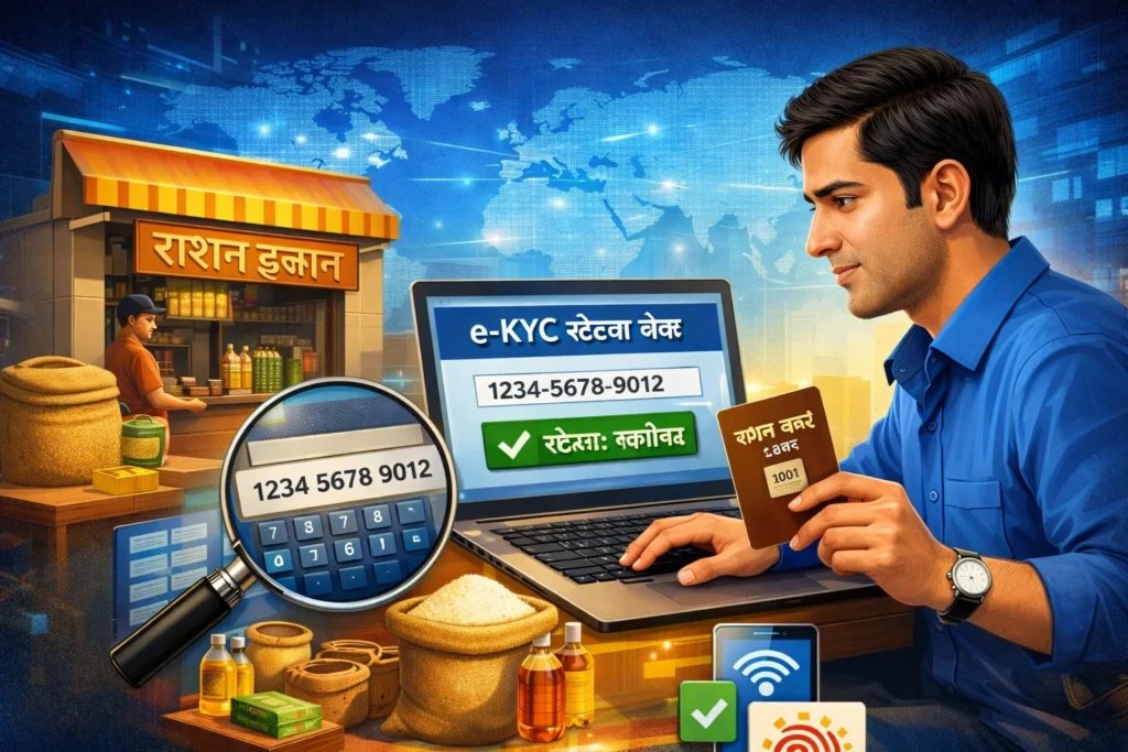 राशन कार्ड नंबर से 2026 eKYC स्टेटस चेक ऑनलाइन तुरंत करें