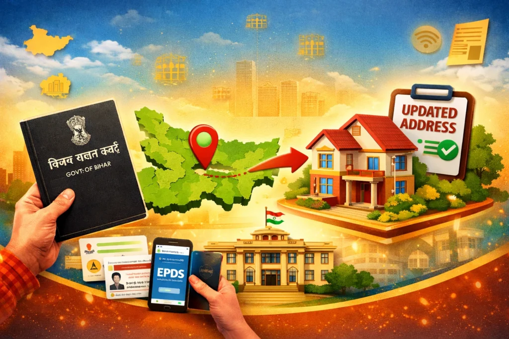 EPDS बिहार राशन कार्ड में नया पता बदलने का आसान तरीका 2026