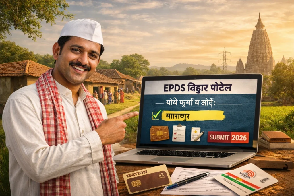 EPDS बिहार सेवा योग्य सूची में गांव का नाम कैसे जोड़ें? 2026