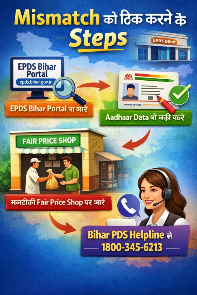 Mismatch को ठीक करने के Steps