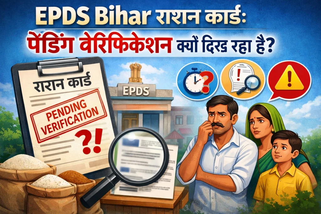 EPDS Bihar राशन कार्ड: पेंडिंग वेरिफिकेशन क्यों दिख रहा है