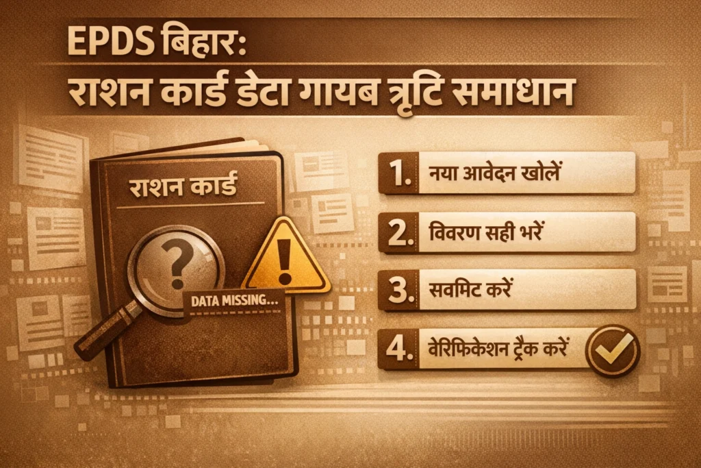 राशन कार्ड डेटा गायब