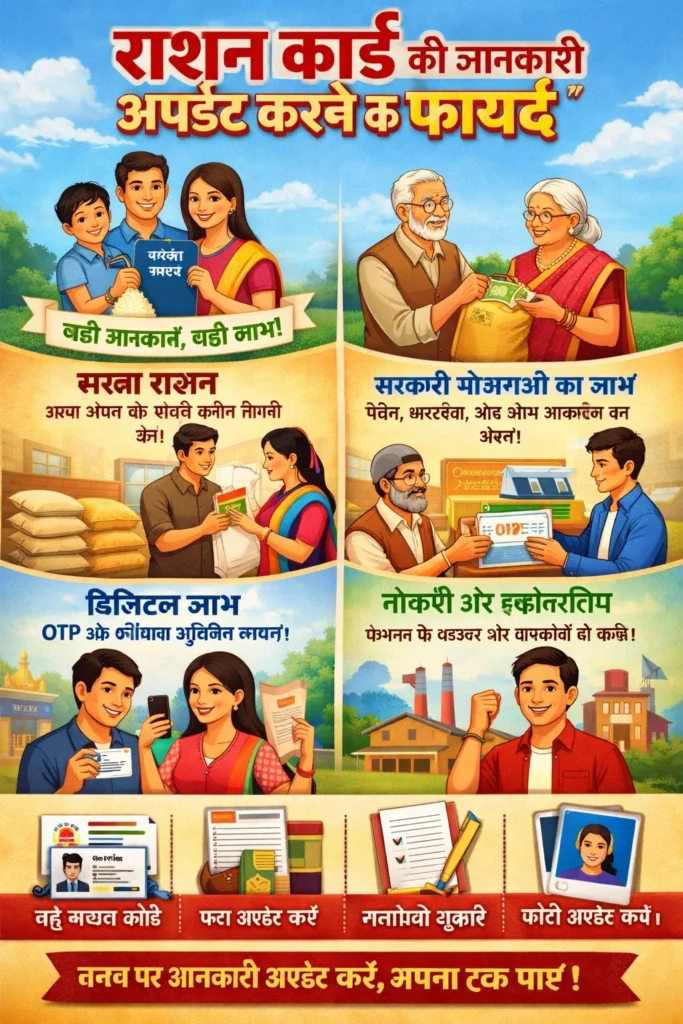 राशन कार्ड की जानकारी अपडेट करने के फायदे