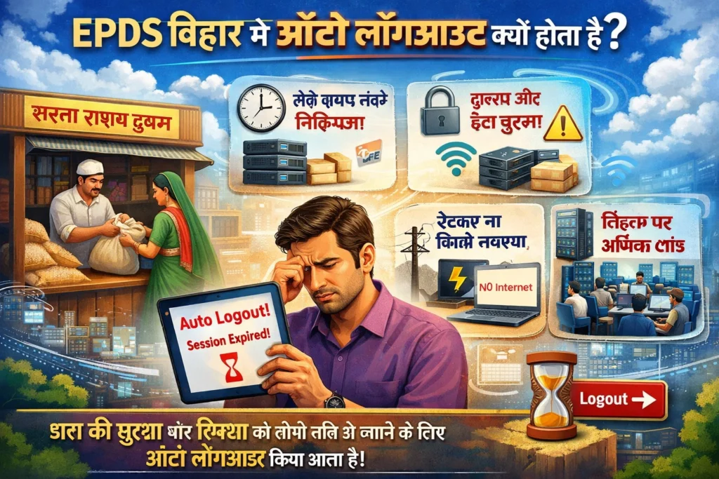 EPDS बिहार में ऑटो लॉगआउट क्यों होता है?