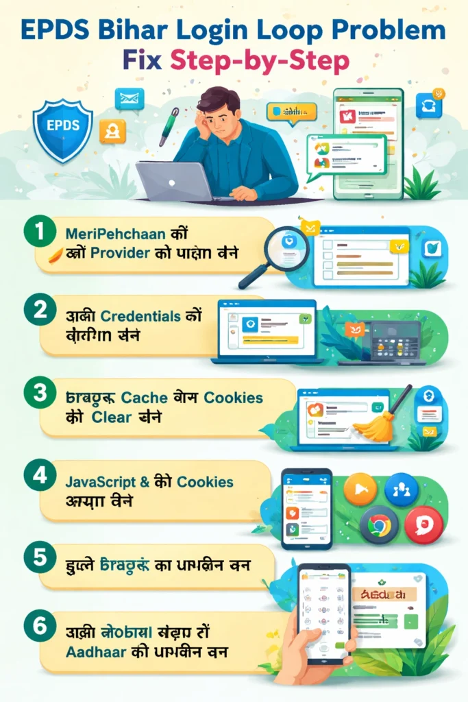 EPDS Bihar Login Loop Problem Fix Step-by-Step