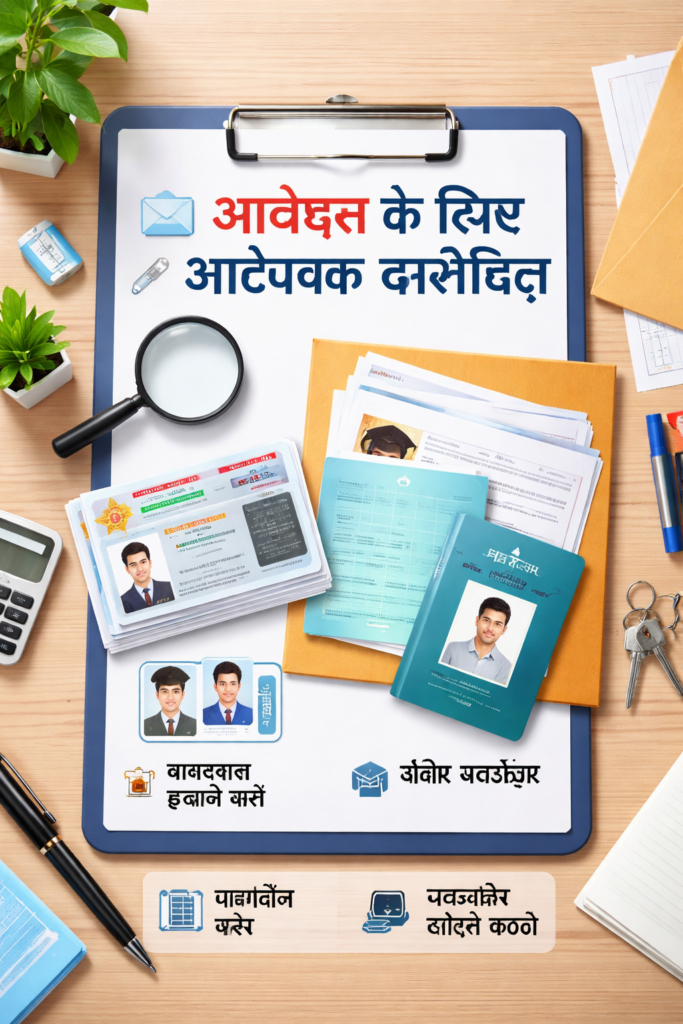 आवेदन के लिए आवश्यक दस्तावेज़