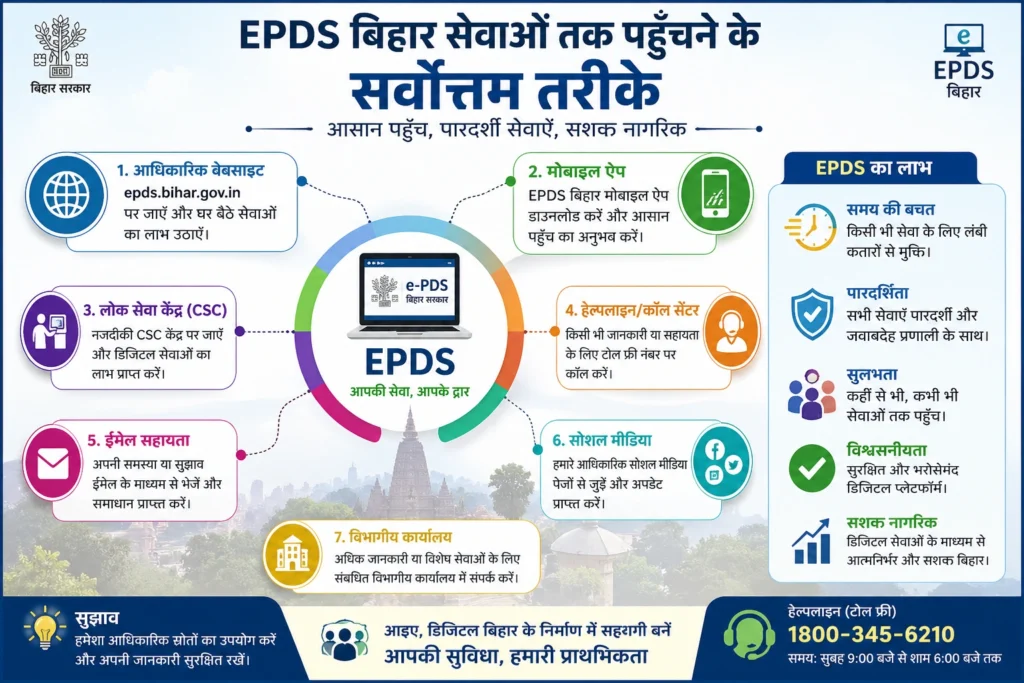 EPDS बिहार सेवाओं तक पहुँचने के सर्वोत्तम तरीके