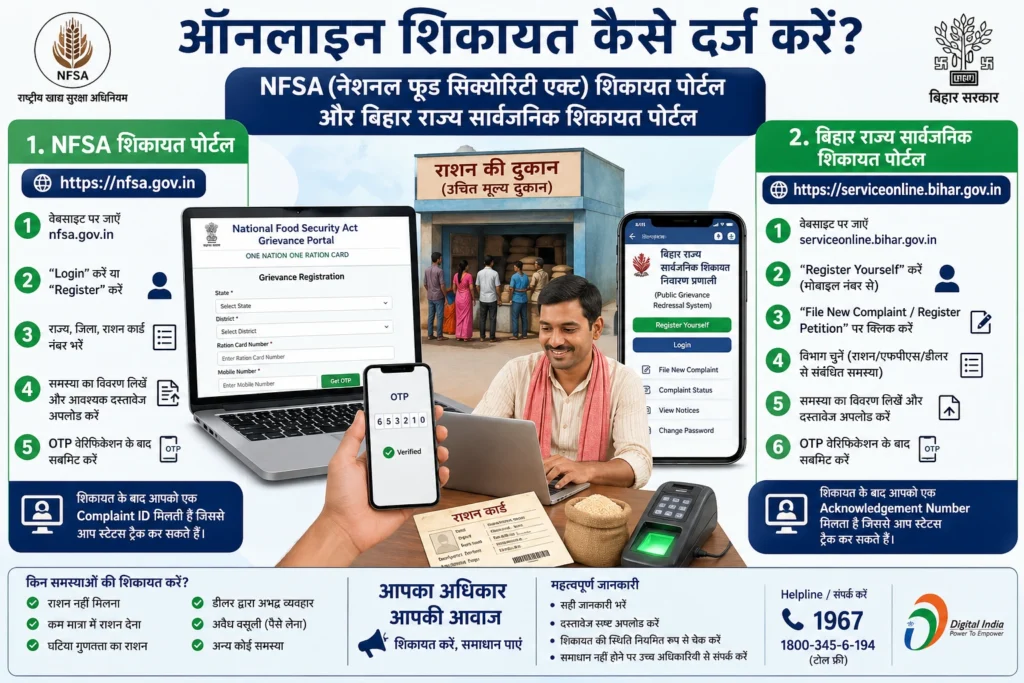 ऑनलाइन शिकायत कैसे दर्ज करें