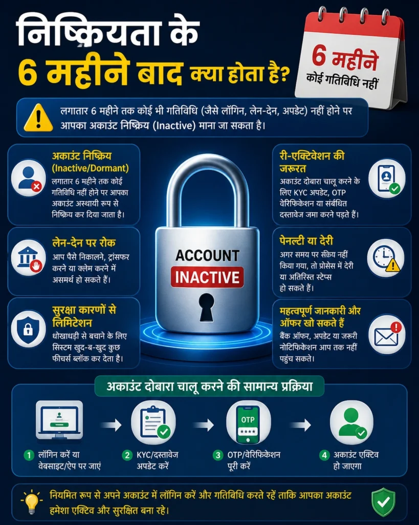 तो निष्क्रियता के 6 महीने बाद क्या होता है?